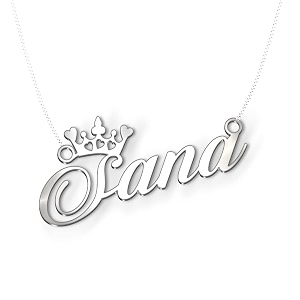 sana cursive gold amp silver name pendant necklace best jewelry gift for girls