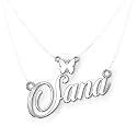 Sana Cursive Gold &amp; Silver Name Pendant Necklace, Best Jewelry Gift for Girls.