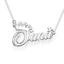 Sana Cursive Gold &amp; Silver Name Pendant Necklace, Best Jewelry Gift for Girls.