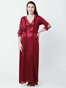 Dreamy Drapes Women Nighty with Robe