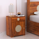 Dreamydesks Regal Solid Wood Bedside Table with