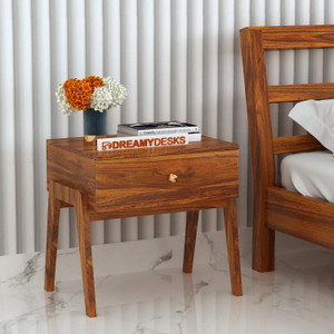 Dreamydesks Solid Wood Bedside Table with Drawer