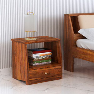 Dreamydesks Solid Wood Bedside Table with Drawer
