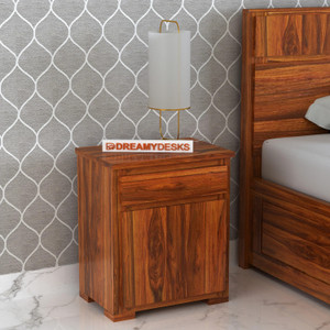 Dreamydesks Solid Wood Bedside Table with Drawer