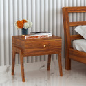 Dreamydesks Solid Wood Bedside Table with Drawer