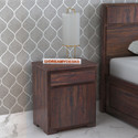 Dreamydesks Solid Wood Bedside Table with Drawer
