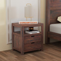 Dreamydesks Solid Wood Bedside Table with Drawer