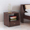 Dreamydesks Solid Wood Bedside Table with Drawer