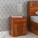 Dreamydesks Solid Wood Bedside Table with Drawer