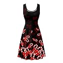 Dreaweet Casual Sleeveless Dresses for Women Girls, Round Neck Tank Dresses with Pockets Summer Sundress Size XS-4XL