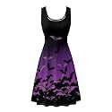 Dreaweet Casual Sleeveless Dresses for Women Girls, Round Neck Tank Dresses with Pockets Summer Sundress Size XS-4XL