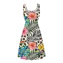 Dreaweet Casual Sleeveless Dresses for Women Girls, Round Neck Tank Dresses with Pockets Summer Sundress Size XS-4XL