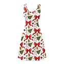Dreaweet Casual Sleeveless Dresses for Women Girls, Round Neck Tank Dresses with Pockets Summer Sundress Size XS-4XL