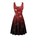 Dreaweet Casual Sleeveless Dresses for Women Girls, Round Neck Tank Dresses with Pockets Summer Sundress Size XS-4XL