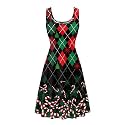 Dreaweet Casual Sleeveless Dresses for Women Girls, Round Neck Tank Dresses with Pockets Summer Sundress Size XS-4XL