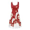 Dreaweet Casual Sleeveless Dresses for Women Girls, Round Neck Tank Dresses with Pockets Summer Sundress Size XS-4XL