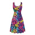 Dreaweet Casual Sleeveless Dresses for Women Girls, Round Neck Tank Dresses with Pockets Summer Sundress Size XS-4XL