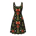 Dreaweet Casual Sleeveless Dresses for Women Girls, Round Neck Tank Dresses with Pockets Summer Sundress Size XS-4XL