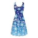 Dreaweet Casual Sleeveless Dresses for Women Girls, Round Neck Tank Dresses with Pockets Summer Sundress Size XS-4XL