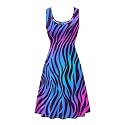 Dreaweet Casual Sleeveless Dresses for Women Girls, Round Neck Tank Dresses with Pockets Summer Sundress Size XS-4XL