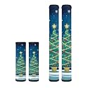Dreaweet Christmas Tree Print Refrigerator Door Handle Covers Set of 4