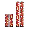 Dreaweet Colorful Christmas Lights Print Refrigerator Handle Covers Set of 4