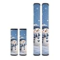 Dreaweet Cute Snowman Christmas Fridge Handle Covers Set of 4, Washable