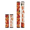 Dreaweet Fall Pumpkin Maple Leaf Print Refrigerator Handle Covers Set of 4