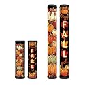 Dreaweet Fall Pumpkin Maple Leaf Refrigerator Handle Covers Set of 4