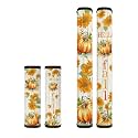 Dreaweet Fall Pumpkin Sunflower Print Fridge Handle Covers Set of 4