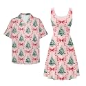 Dreaweet Summer Dresses for Women A-Line Sleeveless Flowy Sun Dresses,Men's Casual Button-Down Shirts,Couple Matching Outfits