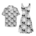 Dreaweet Summer Dresses for Women A-Line Sleeveless Flowy Sun Dresses,Men's Casual Button-Down Shirts,Couple Matching Outfits