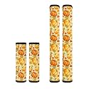 Dreaweet Watercolor Pumpkin Maple Leaf Fridge Door Handle Covers Set of 4