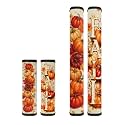 Dreaweet Watercolor Pumpkin Print Refrigerator Handle Covers Set of 4