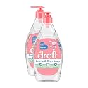 Dreft Bottle and Dish Soap | Made to Clean Baby Bottles,Sippy Cups,Pacifiers,Breast Pumps,&amp; More | Gently Removes Milk Film &amp; Odors-| Plant Based,Fragrance Free Dish Soap-| 18 Fl Oz,(Pack of 6)