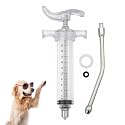 Drenching Syringe with Nozzle, Livestock Drencher & Oral Dosing for Cows, Goats, Sheep, Calves & Dogs, Plastic Feeding Syringe for Medicine & Milk (20ml)