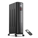 DREO Oil Filled Radiator Heater, Electric Radiant Heater with Remote Control, 4 Modes, Overheat & Tip-Over Protection, 24h Timer, Digital Thermostat, Quiet Space Heater for Indoor Use Large Room