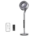 Dreo Pedestal Fan with Smart Control, 40-44" Adjustable Height, DC Quiet Fans for Bedroom, 120°+85° Omni-Directional Oscillating Fan, 100ft Airflow, 10 Speeds, 6 Modes, 12H Timer, 23db, Wi-Fi/Voice