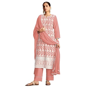 DRESOUL Women Pure Cotton Schiffli Embroidered Kurta