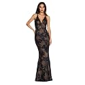Dress The Population Women's Sharon Sequin, Maxi, Mermaid, V-Neck Gown