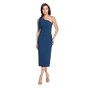 Dress the Population Womens Tiffany One Shoulder Bow Detail Midi Sheath Dress