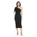 Dress the Population Womens Tiffany One Shoulder Bow Detail Midi Sheath Dress