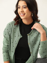 Dressberry Printed Round Neck Casual Women Green