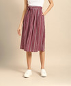 Dressberry Printed Women Flared Maroon Skirt
