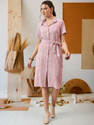 Dressberry Women Shirt Purple MidiCalf Length Dress