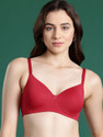 Dressberry Women T-Shirt Lightly Padded Bra Red