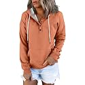 Dressy Casual Hoodies for Women Long Sleeve Pullover Tops Hooded Sweatshirts Fall Fashion Outfits with Pocket