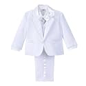 Dressy Daisy Boys 5 Pcs Formal Tuxedo Suits, Baby Toddler Size 3M to 8Y
