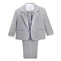 Dressy Daisy Boys 5 Pcs Formal Tuxedo Suits, Baby Toddler Size 3M to 8Y