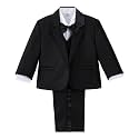 Dressy Daisy Boys 5 Pcs Formal Tuxedo Suits, Baby Toddler Size 3M to 8Y